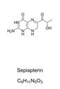 Sepiapterin, sepia ink color, chemical formula and structure