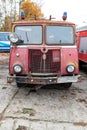 Sepolno krajnskie, kujawskopomorskie / Poland - November, 11, 2019: Poland antique cars used in the fire brigade. A restored Star