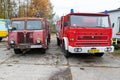 Sepolno krajnskie, kujawskopomorskie / Poland - November, 11, 2019: Poland antique cars used in the fire brigade. A restored Star