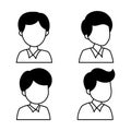 Boy kids avatar, with hand drawn vector illustration