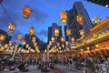 Chinese Lanterns at First Worshipping Platform at Sik Sik Yuen Wong Tai Sin Temple HK 18 Sept 2021