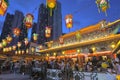 Chinese Lanterns at First Worshipping Platform at Sik Sik Yuen Wong Tai Sin Temple HK 18 Sept 2021