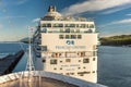 Sept. 17, 2018 - Ketchikan, AK: Rear view of Island Princess cruise ship. Royalty Free Stock Photo