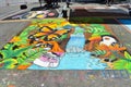 Sept. 21, 2018 Newhall, Ca. - Chalk art festival in downtown Newhall, Ca.