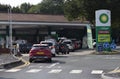 Sept 26 2021 UK Panicked motorists are causing lengthy queues at petrol stations across the UK for a third day