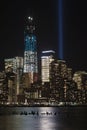 September 11 tribute lights Royalty Free Stock Photo