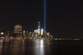 September 11 tribute lights Royalty Free Stock Photo