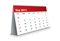 September 2012 - Calendar series Royalty Free Stock Photo