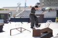 24 september 2023, Almada, Portugal - center of city - Skater in action on stage