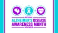 November is Alzheimerâs Disease Awareness Month background template. Holiday concept.