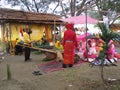 27 September 2017: arts and culture group, Kaili tribe, Central Sulawesi, Indonesia.