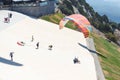 Many paragliders boldly start from mount Babadag near the resort of Oludeniz. The most popular