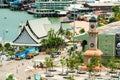 Pattaya city and pier port and parking at Bali hai pier Royalty Free Stock Photo