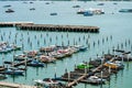 Pattaya city and pier port and parking at Bali hai pier Royalty Free Stock Photo