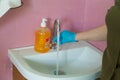 September 1, 2020 Balti Moldova School washbasins for safety precautions during the COVID-19 pandemic
