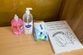 September 1, 2020 Balti Moldova sanitizer with disinfectant at school