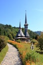 September 8 2021 - Barsana, Romania: Barsana monastery, one of the main attractions in Maramures in Romania Royalty Free Stock Photo