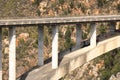 September 28 2022 - Bloukrans Bridge, South Africa: An unidentified bungee jumper free falling in the worlds highest commercial