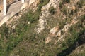 September 28 2022 - Bloukrans Bridge, South Africa: An unidentified bungee jumper free falling in the worlds highest commercial