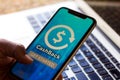 September 1, 2021, Brazil. In this photo illustration the CashBack logo seen displayed on a smartphone