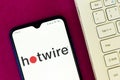 September 18, 2020, Brazil. In this photo illustration of the Hotwire logo seen displayed on a smartphone Royalty Free Stock Photo