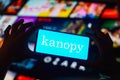 September 2, 2022, Brazil. In this photo illustration, the Kanopy logo is displayed on a smartphone screen Royalty Free Stock Photo