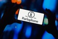 September 6, 2022, Brazil. In this photo illustration, the Parlophone Records logo is displayed on a smartphone screen Royalty Free Stock Photo