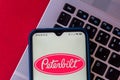September 3, 2020, Brazil. In this photo illustration the Peterbilt Motors Company logo seen displayed on a smartphone