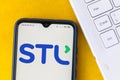 September 25, 2020, Brazil. In this photo illustration the Sterlite Technologies Limited STL logo seen displayed on a smartphone