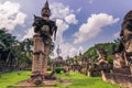 September 26, 2014: Buddhist stone statues in Buddha Park, Laos Royalty Free Stock Photo