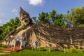 September 26, 2014: Buddhist stone statues in Buddha Park, Laos Royalty Free Stock Photo