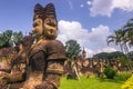 September 26, 2014: Buddhist stone statues in Buddha Park, Laos Royalty Free Stock Photo