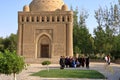 The Samanid mausoleum in the Park, Bukhara, Uzbekistan. UNESCO world Heritage