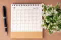 September 2024 calendar flat lay