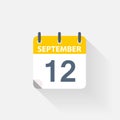 12 september calendar icon