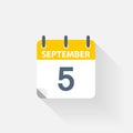 5 september calendar icon