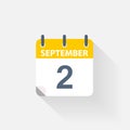 2 september calendar icon