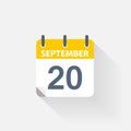 20 september calendar icon