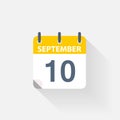 10 september calendar icon