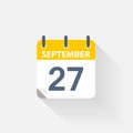 27 september calendar icon