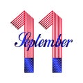 11 September, Calendar ribbon of flag of USA