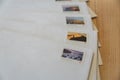 9 september 2021 - Calgary Alberta Canada - Canada Postage stamps on envelopes for mail