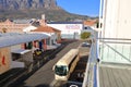 September 23 2022 - Cape Town, South Africa: Quayside street near Waterfront area and Table Mountain Royalty Free Stock Photo