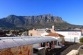 September 23 2022 - Cape Town, South Africa: Quayside street near Waterfront area and Table Mountain Royalty Free Stock Photo