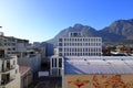 September 23 2022 - Cape Town, South Africa: Quayside street near Waterfront area and Table Mountain Royalty Free Stock Photo