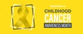 September is Child Cancer Awareness Month. Vector banner and poster