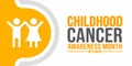 September is Childhood Cancer Awareness Month background template. Holiday concept. Royalty Free Stock Photo