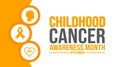 September is Childhood Cancer Awareness Month background template. Holiday concept. Royalty Free Stock Photo