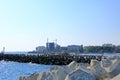 September 15 2021 - Constanta in Romania: Beach Plaja Modern on a sunny day with blue sky