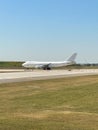 Atlas Air Cargo Aircraft on the taxiway at ORD Royalty Free Stock Photo